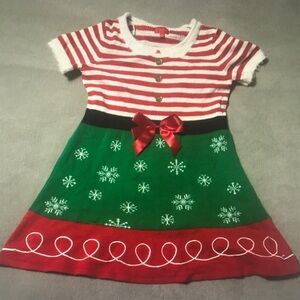 Festive Red and Green Holiday Dress